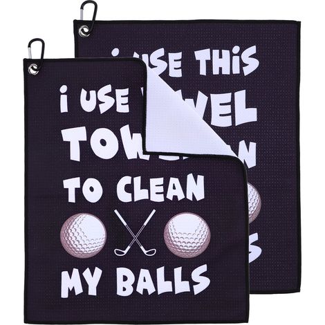 2 Pack Serviette microfibre, clip mousqueton intégré, lavable et réutilisable, pour sac de sport et golf (1/5)