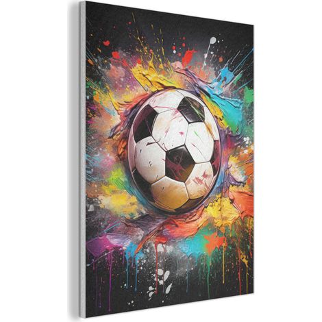 CUADRO ACÚSTICO Fútbol - Pintura - Colores - Negro - Blanco Cuadros de Pared 70x100 (1/5)