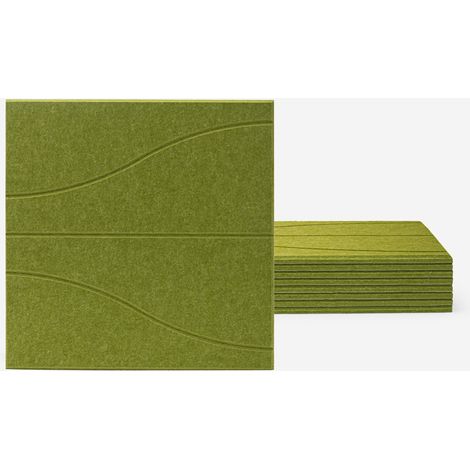 Set 8 pannelli decorativi fonoassorbenti verdi di design 60x60 Zarbi-V