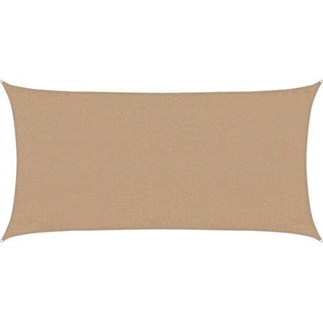 Toldo de vela HDPE taupe 160 g/m² 3x6 m vidaXL