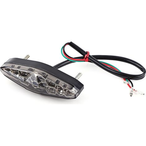 Feux arrière universels 12V 15 LED pour moto, ATV, quad, fumé, stop, clignotant, feu de position (1/5)