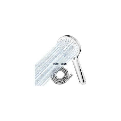 Pommeau de douche et tuyau de 2 m avec 5 modes de pulvérisation Pommeau de douche flexible haute pression basse pression d'eau (1/4)