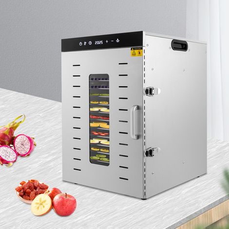 Deshidratador de alimentos de 16 bandejas, secador de acero inoxidable 1500W (1/5)