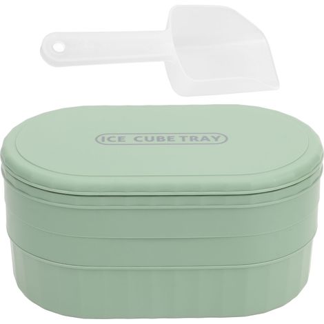 Bac à glaçons 72 cubes avec couvercle, grande capacité, facile à presser, qualité alimentaire, idéal pour bar à domicile et fêtes, couleur verte. (1/5)