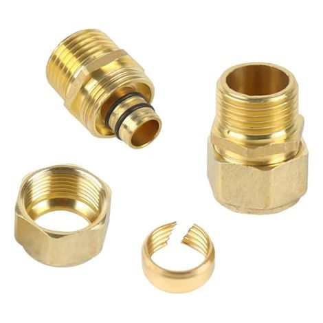 [NEVER USED] pieces 20 mm screw fitting, transition with 3/4 inch external thread, compression fitting for multi-layer composite pipe DVGW and aluminum composite pipe