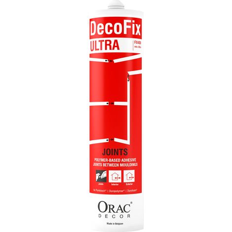 Montagekleber für Stoßstellen und Nahtverbindung innen und außen Orac Decor FX400 DecoFix Ultra Kartusche 270 ml (1/3)
