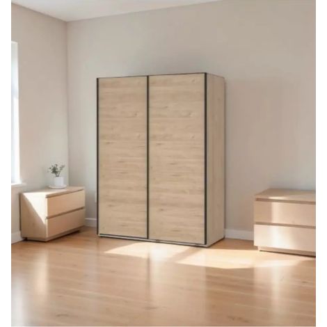 armadio scorrevole "como l150" quercia 147x62x200,4 cm (1/4)