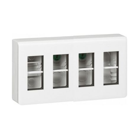 LEGRAND 078884L  Caja de puesto de trabajo en superficie Mosaic para 4x4 módulos, blanco