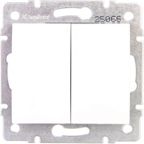 Interrupteur à vis Logi à deux groupes 10AX 250V blanc 021010102 25066