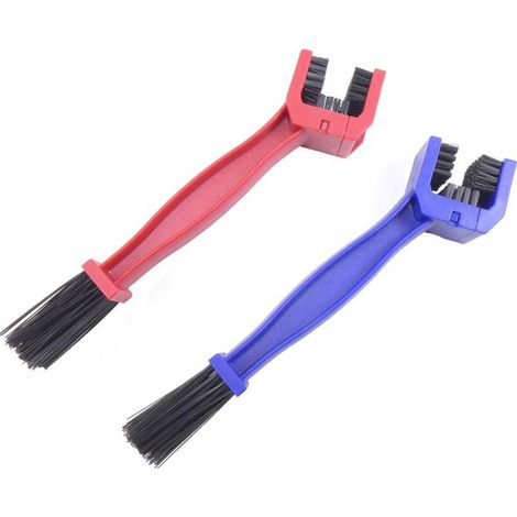 Brosse de nettoyage de chaîne à trois côtés, brosse de chaîne de vélo, brosse de nettoyage de volant d'inertie, brosse de nettoyage de pédalier (1/5)