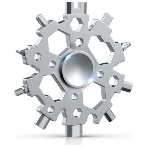 Cadeau Homme, Outil Multifonction Flocon de Neige avec Fonction Fidget Spinner,Équipement de Survie de Poche (1/5)