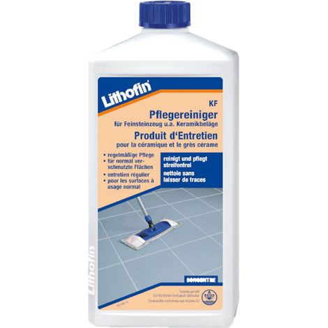Lithofin – Nettoyant quotidien pour sols en carrelage céramique – Nettoie et embellit sans traces – 1 L – Pour surfaces rugueuses et polies