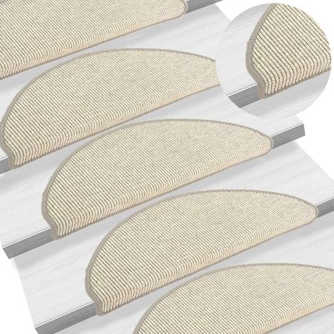 Stair Mats 15 pcs 65x21x4 cm Silver Half Round Large vidaXL (1/5)