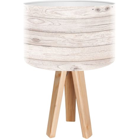 Lampe de chevet stamps foto-130 - Bois clair, blanc (1/3)