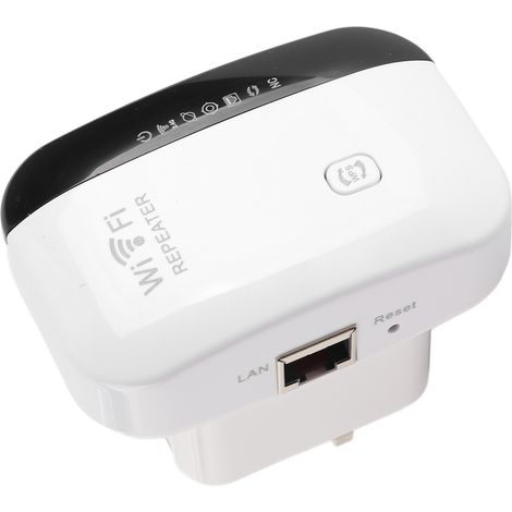 Tragbarer WLAN-Repeater mit 300 m Reichweite, 7 LEDs, Ethernet-Anschluss, Gehäuse aus ABS/PC, 5,3 x 6 x 8,4 cm