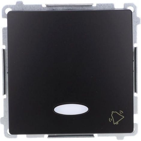 Simon Basic Klingelknopf mit LED-Hintergrundbeleuchtung (Modul) 10AX, 250V, Schnellverbinder, Schwarz BMD1L.01/49