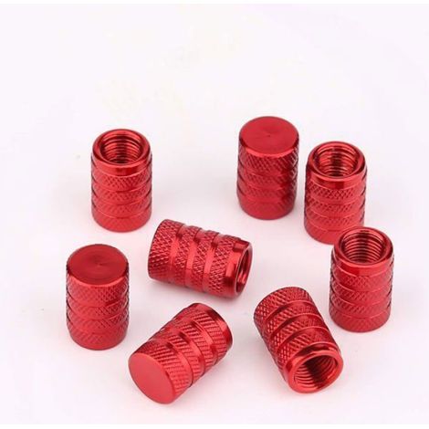 Bouchons De Valve - Aluminium Anodisé - Joint Torique En Caoutchouc - Pour Moto Vélo Voiture Camion - Lot De 8 (1/5)