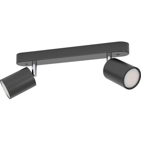 Eglo 2er LED Spot Reciso-E schwarz 30 x 4,5 cm Deckenlampe