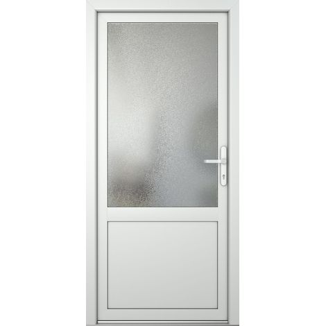 Meeth – Porte de service PVC ouvrant vers l’extérieur – Largeur 98cm – Hauteur 200cm – Isolation thermique double vitrage 24mm – Sécurité 5 points