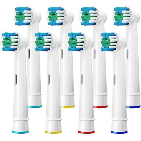 Têtes de brosse à dents compatibles avec les brosses à dents électriques Oral-B Braun, têtes de rechange de précision, nettoyage efficace - Lot de 8 (1/4)