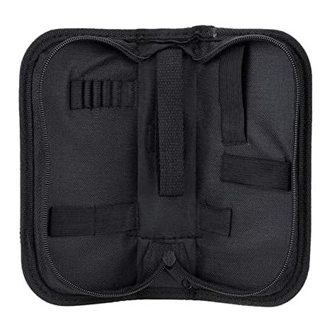 1 kit d'outils de réparation en nylon noir multi-usages pour ranger des pièces rangement portable, sac avec fermeture éclair, petit toile - (1/5)