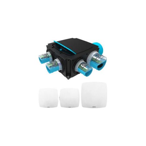 Atlantic – Kit VMC simple flux hygroréglable – Débit max 70W – Pour 6 sanitaires – Installation rapide e-Twist&Go – Niveau sonore 32 dB(A) (1/6)