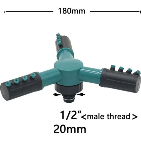 (A) Arroseur rotatif automatique avec support pour jardin et pelouse, arrosage rotatif à 360 degrés, buse d'irrigation pour plantes agricoles (1/5)