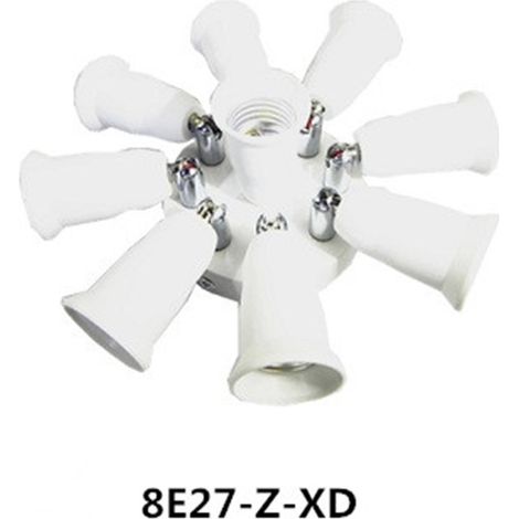 Douille et support de lampe universels E27 à 9, montage au plafond, conversion 1 à 9, ignifugés, CE (1/4)