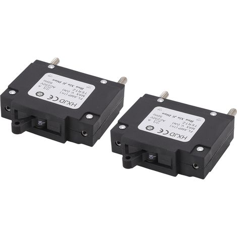 Lot de 2 disjoncteurs 23A de sécurité professionnels pour groupes électrogènes à essence 230V. (1/5)