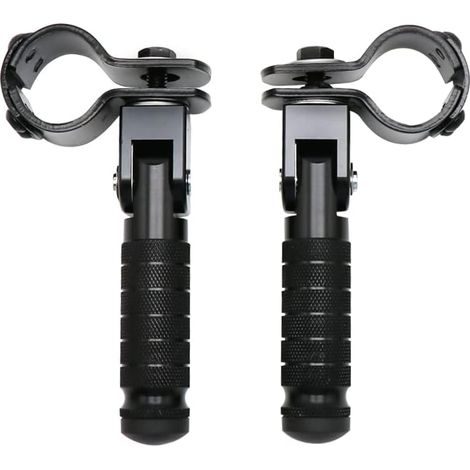 Piezas en forma de cuña para pedales de motocicleta, juego de 2 piezas, kit universal de pedales plegables para motocicleta, accesorios de aleación de aluminio para motocicleta, pedales (negro). (1/5)