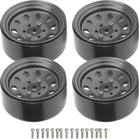 4PCS Moyeux de Roue RC à Verrouillage 1.9 pouces en Fer Résistant à l'Usure, Réutilisables, Pièces de Remplacement, Couleur Titane (1/5)