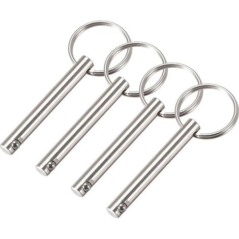 Goupille à Dégagement Rapide Libération Bille 6mm x 50mm Marin Matériel pour Bateau Bimini Top Pont Charnière 4Pcs