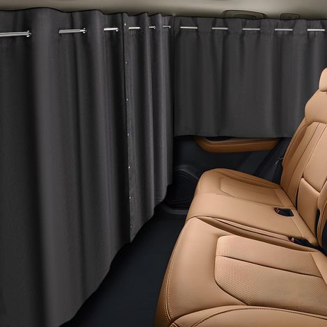 Auto Trennvorhang 3er Set, Sichtschutz & Sonnenschutz für Camper, 160x106cm (1/5)