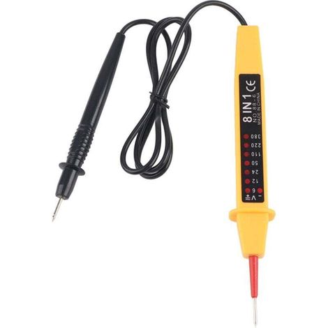 Voltage Tester 8 in 1 AC DC 6-380V Multifunction Car Electrical Detector with Indicator (1/4)