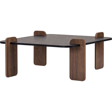 Tavolino in legno "Marais" - 90 x 90 x 35 cm - Nero