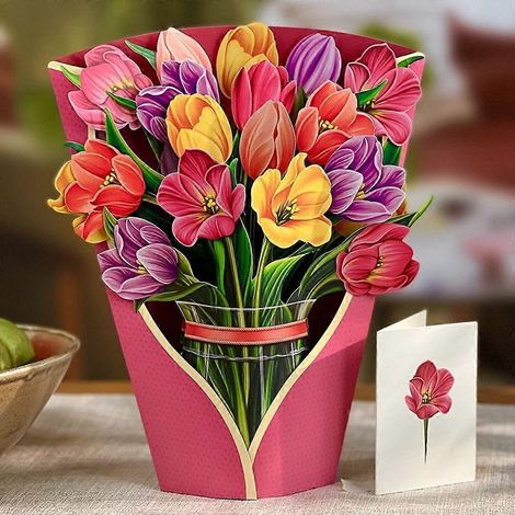 Cartes de vœux 3D pop-up fleuries, bouquets multi-styles, cartes d'anniversaire, cadeaux (1/3)