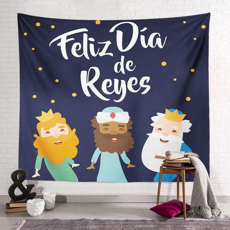 Tenture murale Épiphanie pour chambre, déco maison, tissu imprimé numérique, toile suspendue décorative, fond de décoration festive (1/2)