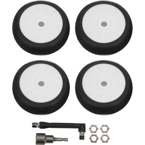4 pneus et jantes RC avant-arrière avec hexagone 17mm pour pièces de mise à niveau voiture tout-terrain 1/8 (1/5)