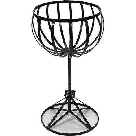 Basket Stand 84 cm Tall Cauldron Planter Steel Black Garden Pride (1/2)