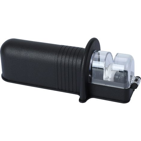 Messerschärfer mit Keramik-Schärfstein, Essential, Kunststoff, Schwarz