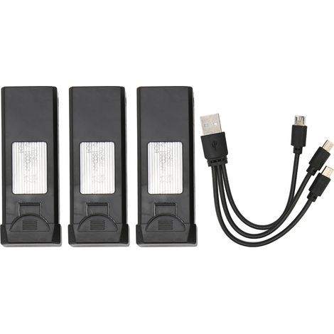 3PCS Batterie Drone Lithium 1800mAh 3.7V Rechargeable Portable pour Quadricoptère A258 F184 SP3 (1/5)