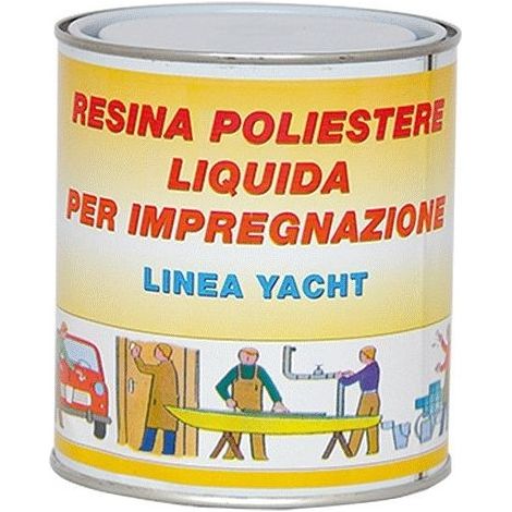 RESINA POLIESTERE TRASPARENTE gr. 750 gr. 750