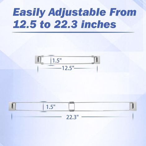 Irovami Barres de maintien réglables pour camping-car Tiges inox 12.5-22.3 po – Stabilisateur pour réfrigérateur, lot de 2 (1/2)