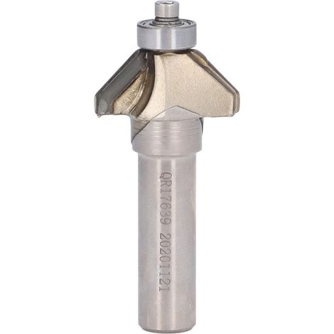Ortviai Fraise à chanfreiner 45° diamantée pour CNC – Modèle 1/2x1/2x2T, acier 45, diamètre de tige 12,7 mm (1/5)