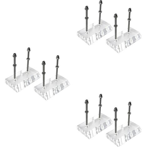 Juego de 6 soportes para patinetas, estante de pared tipo puente para exhibir y guardar patinetas.