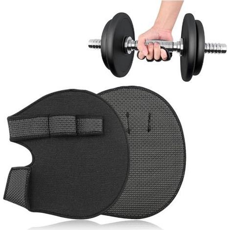 Coussinets de Préhension pour Le Fitness,1 Paire Grip Pads, Gants Rembourrés en Néoprène, Gants Traction comme Alternative Aux (1/5)