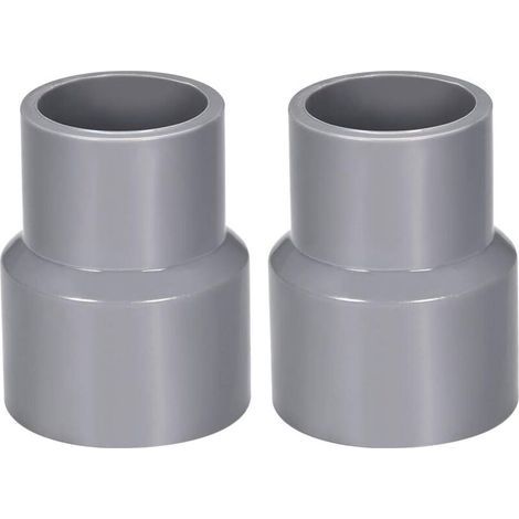 Raccordo riduttore per tubi in PVC da 40 mm x 32 mm, raccordo di accoppiamento DWV grigio, 2 pezzi (1/4)