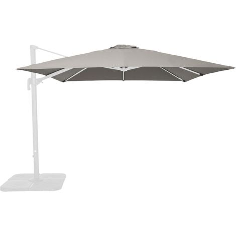 Oviala – Toile de parasol déporté 3x3m taupe – Polyester 240 g/m² – Traitement anti-UV 50+ et déperlant – Compatible Malaga