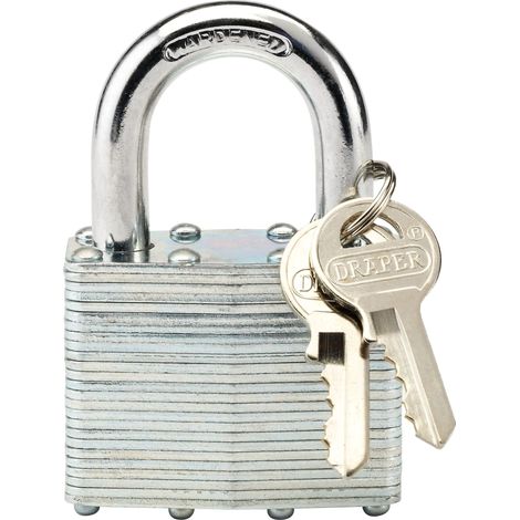 Draper 14021 50mm Laminated Steel Padlock – Heavy-Duty, Weather-Resistant Security Lock (1/5)
