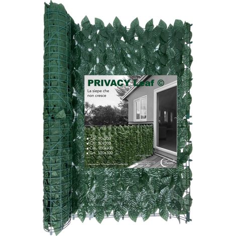 SIEPE Privacy LEAF Finta Artificiale a Foglie per Muri e Balconi Ornamentale frangivista Cm. 100x500